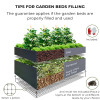 Garden Raised Bed 197x98x63 cm, made of galvanized Metal Stable, Gray, mole net incl.