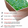 Orto Rialzato In Metallo 170x85x63 Cm Da Giardino Con Rete Anti-Talpa, Effetto Legno