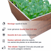 Potager Surélevé En Métal 170x85x63 Cm Avec Grille Anti-Taupes, Effet Bois