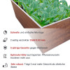 Hochbeet Metall 197×98x63 cm für Garten, sehr Stabil, Holzeffekt, mit Maulwurfnetz