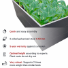 Garden Raised Bed 197x98x63 cm, made of galvanized Metal Stable, Gray, mole net incl.