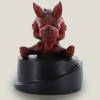 Hellhound su piedistallo (rotondo) rosso, 14 cm