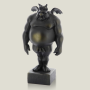 Arthur on pedestal (square) black/bronze, 20 cm
