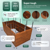 Garden Raised Bed 197×98x63 cm made of galvanized Metal, Stable, Wood Effect, mole net incl. Garden Raised Bed 197×98x63 cm made of galvanized Metal, Stable, Wood Effect, mole net incl.