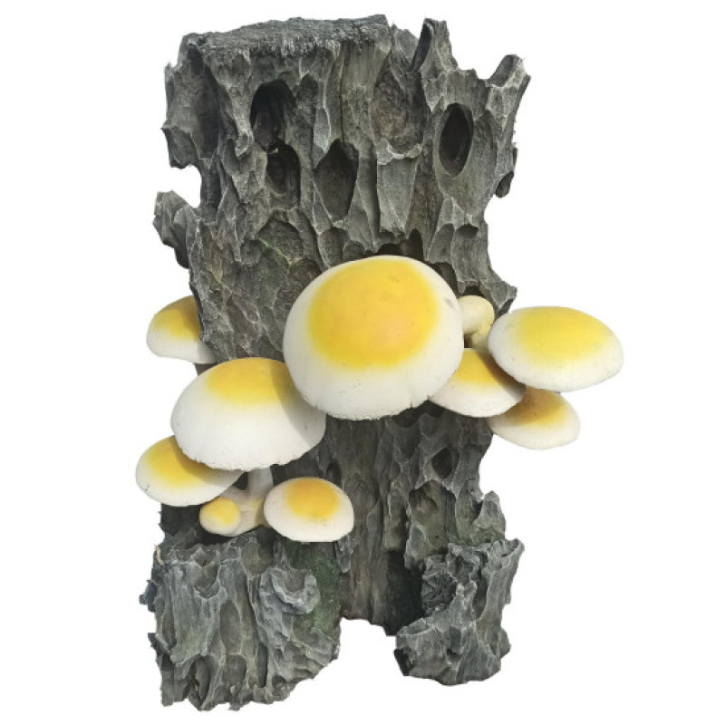Decorative stump with mushrooms Decorative stump with mushrooms