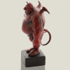 Orpheus on pedestal (square) red, 20 cm