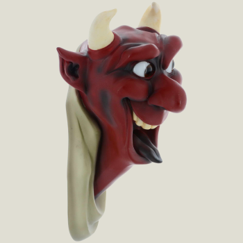 Devil's Head Red Wall Decor, 22 cm