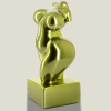 Mary on pedestal (square) gold, 18.5 cm