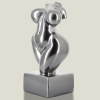 Mary on pedestal (square) silver, 18.5 cm