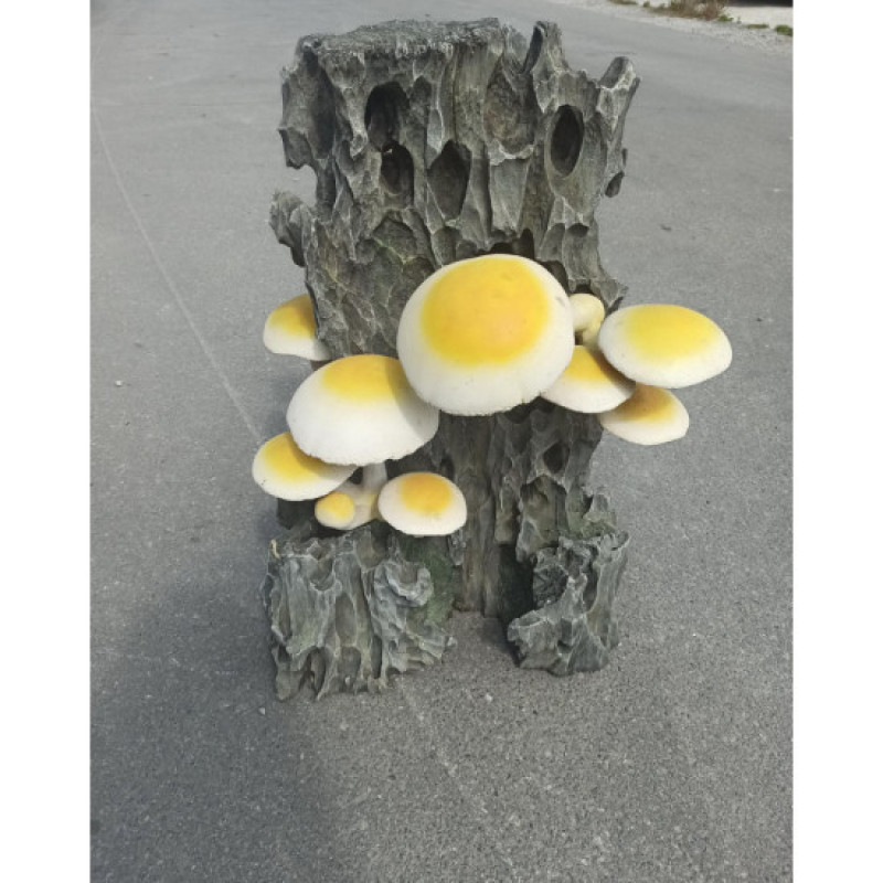 Decorative stump with mushrooms Decorative stump with mushrooms