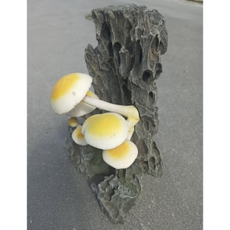 Decorative stump with mushrooms Decorative stump with mushrooms