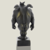 Arthur on pedestal (square) black/bronze, 20 cm