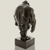Mario su piedistallo (quadrato) nero/bronzo, 19 cm