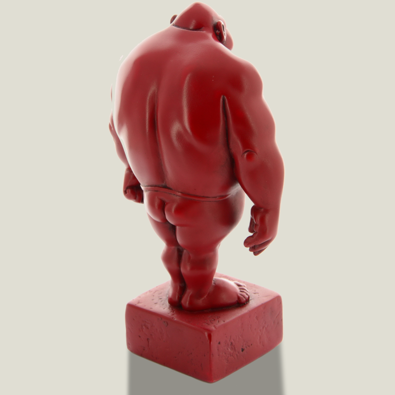 Mario on pedestal (square) red, 19 cm