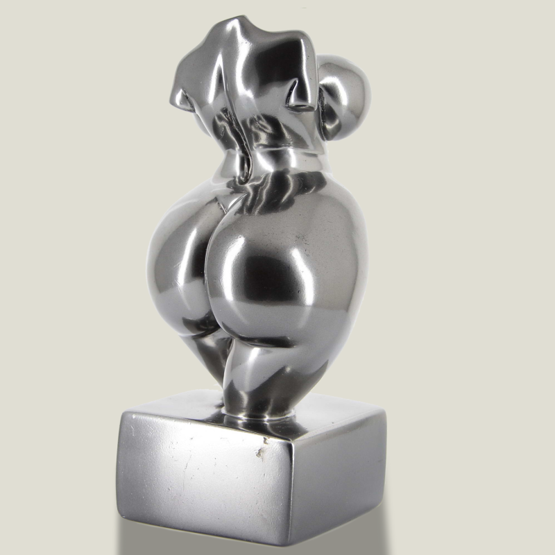 Mary on pedestal (square) silver, 18.5 cm