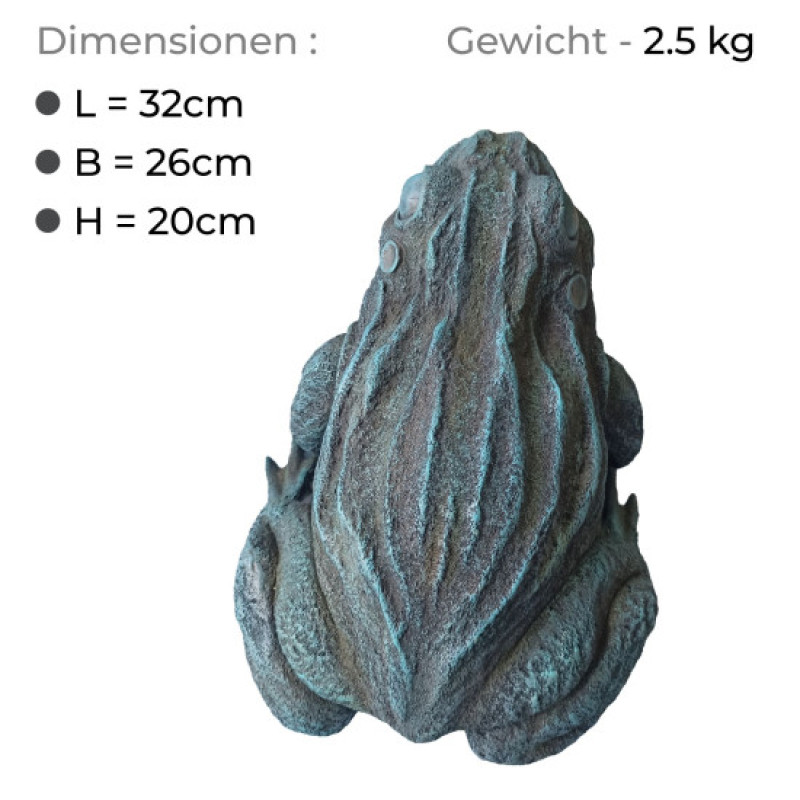 Wasserspeier für Teich (Blaugrauer Frosch) Wasserspeier für Teich (Blaugrauer Frosch)