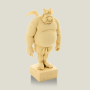Arthur on pedestal (square) ivory, 20 cm