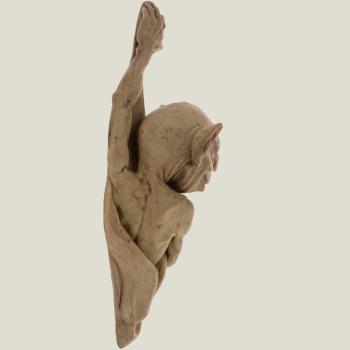 Troll Sandstone Wall Decor with Glass Eyes, 31 cm
