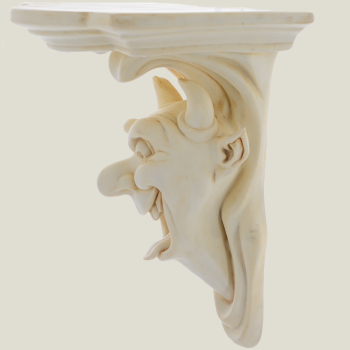 Devil's Head Ivory Wall Console Shelf, 26 cm