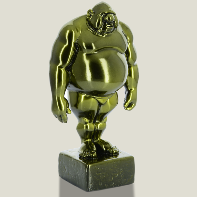 Marijus ant pjedestalo (kvadratinis) auksinis, 19 cm