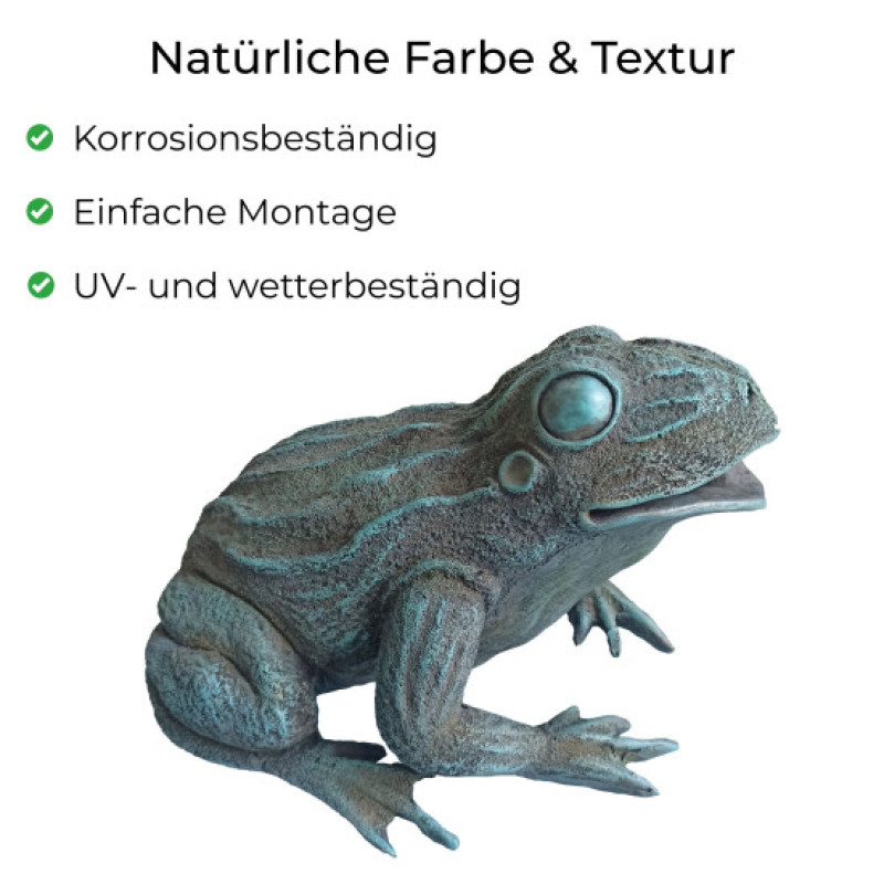 Wasserspeier für Teich (Blaugrauer Frosch) Wasserspeier für Teich (Blaugrauer Frosch)
