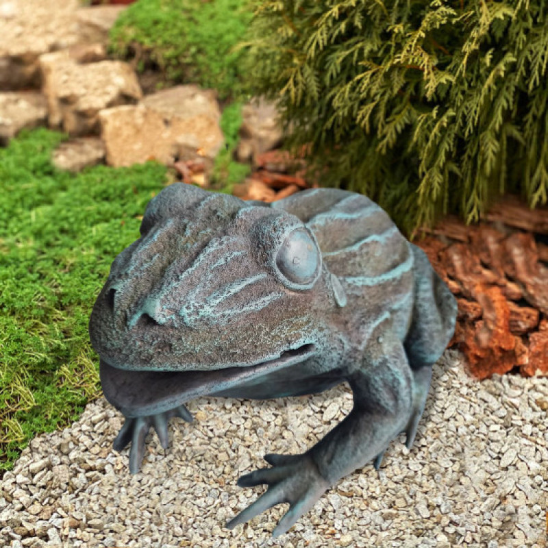 Wasserspeier für Teich (Blaugrauer Frosch) Wasserspeier für Teich (Blaugrauer Frosch)