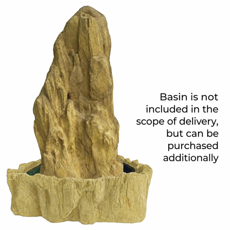 Water Feature Stone M – Vertical Water Stone for Garden Fountains and Pond Accessories