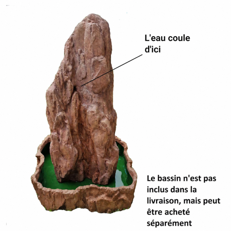 Fontaine en pierre pour jardin: Fontaine verticale