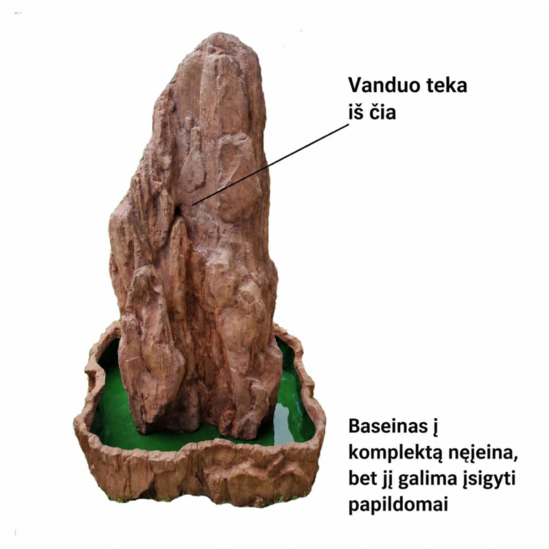 Akmeninis fontanas sodui: Stovinčioji fontana