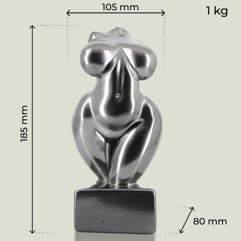 Mary on pedestal (square) silver, 18.5 cm