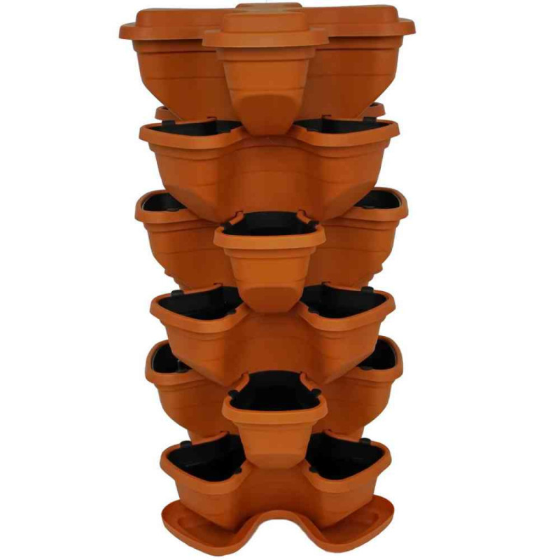 Vertical garden flowerpot 5+1 floors. Terracotta. Vertical garden flowerpot 5+1 floors. Terracotta.