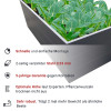 Garden Raised Bed 170x85x63 cm made of galvanized Metal, Stable, Gray, mole net incl. Garden Raised Bed 170x85x63 cm made of galvanized Metal, Stable, Gray, mole net incl.