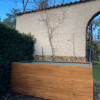 Garden Raised Bed 200x100x63 cm made of galvanized Metal, Stable, Wood Effect, mole net incl.