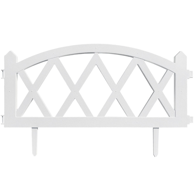Garden Fence - Decorative Garden Fence border, Set of 5 (Total length 3 meters, White) Garden Fence - Decorative Garden Fence border, Set of 5 (Total length 3 meters, White)
