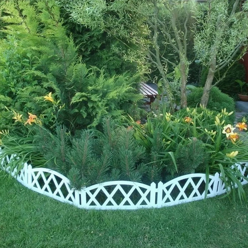 Garden Fence - Decorative Garden Fence border, Set of 5 (Total length 3 meters, White) Garden Fence - Decorative Garden Fence border, Set of 5 (Total length 3 meters, White)