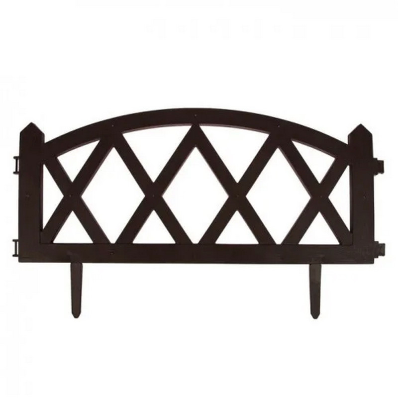 Garden Fence - Decorative Garden Fence border, Set of 5 (Total length 3 meters, Brown) Garden Fence - Decorative Garden Fence border, Set of 5 (Total length 3 meters, Brown)