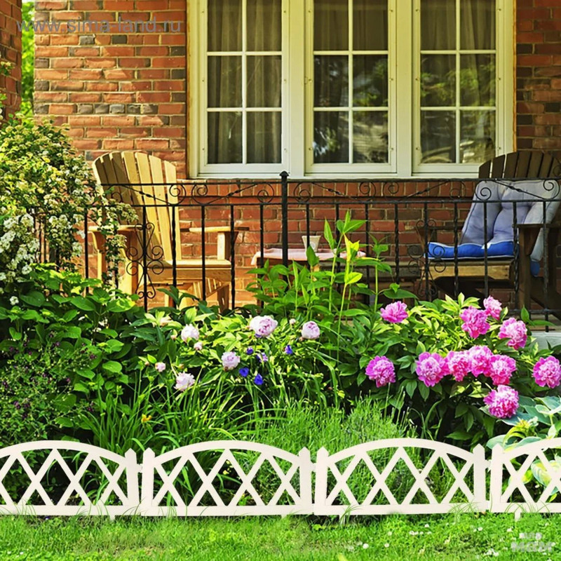 Garden Fence - Decorative Garden Fence border, Set of 5 (Total length 3 meters, White) Garden Fence - Decorative Garden Fence border, Set of 5 (Total length 3 meters, White)