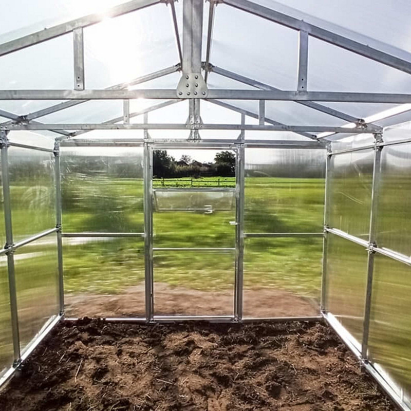 Didelė lauko šiltnamė 4 x 2,85 m, polikarbonatas 4 mm