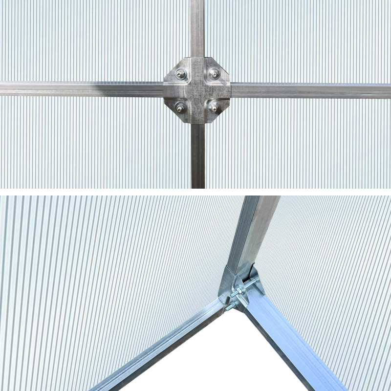 Didelė lauko šiltnamė 4 x 2,85 m, polikarbonatas 4 mm