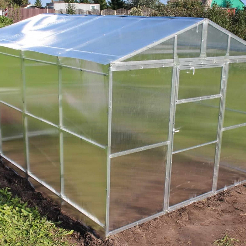 Didelė lauko šiltnamė 4 x 2,85 m, polikarbonatas 4 mm