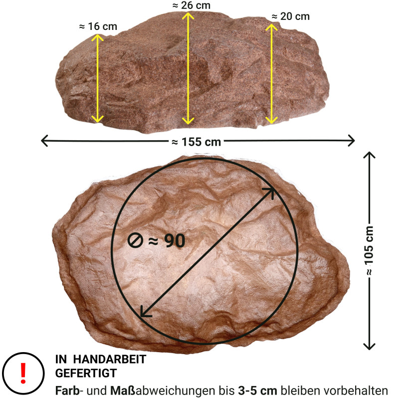 Findling Kunstfelsen für den Garten XL-02