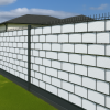 KUMPLAST Privacy Strip for Panel Fences, 26 m Roll