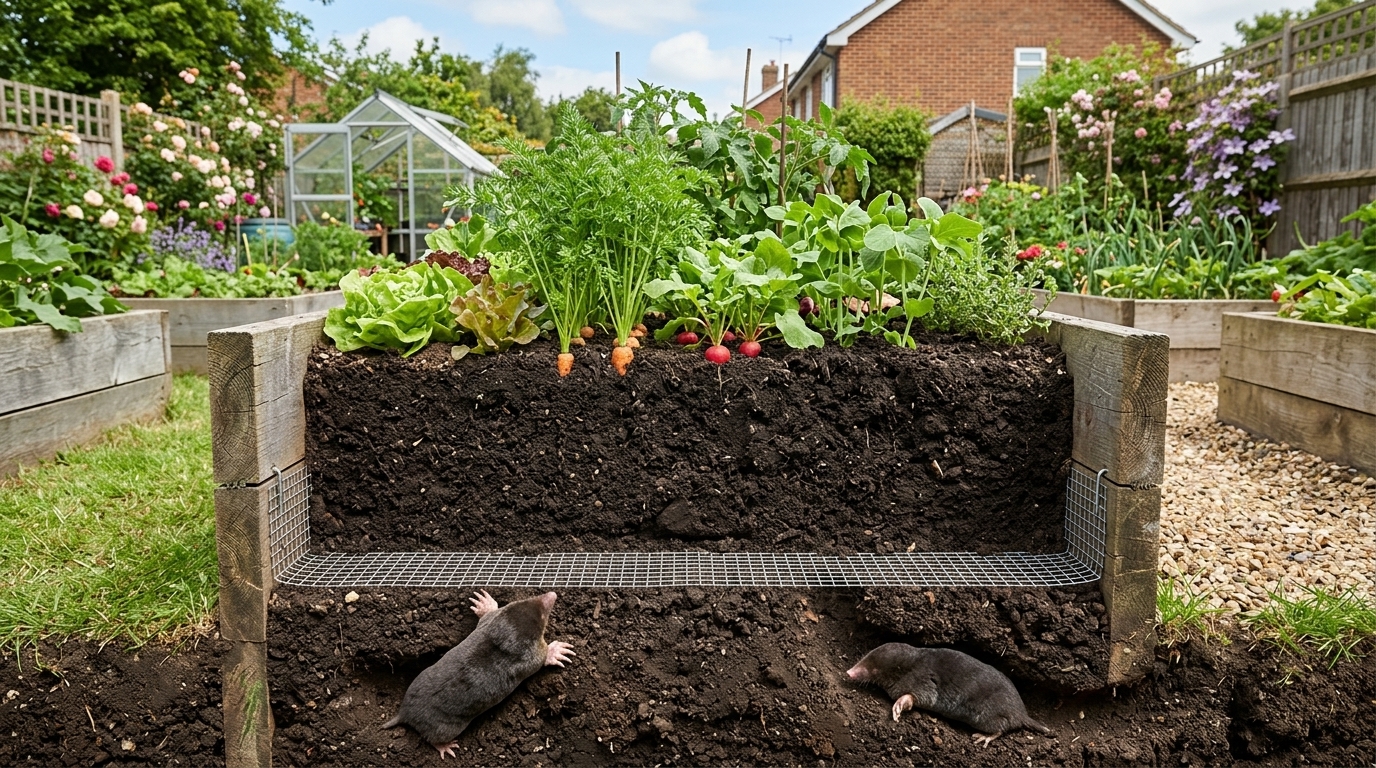 How to Protect Your Raised Garden Bed Harvest from Moles and Rodents