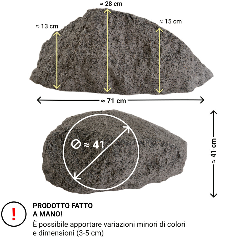 Roccia Artificiale Da Giardino Per Copertura Pozzetto S-02