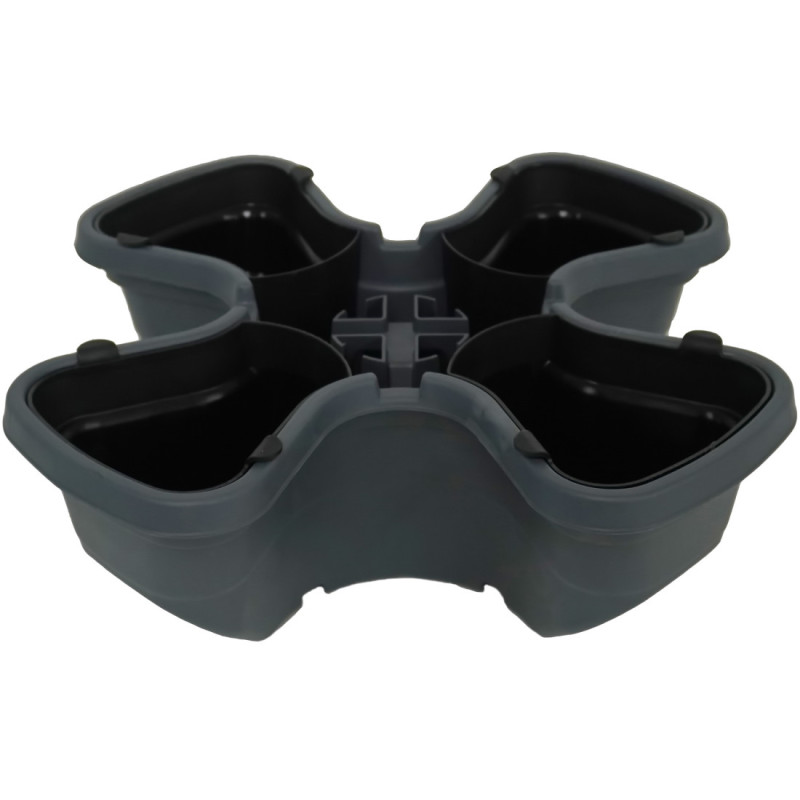 Vertical garden flower pot with 3+1 floors and pump. Anthracite colour. Vertical garden flower pot with 3+1 floors and pump. Anthracite colour.