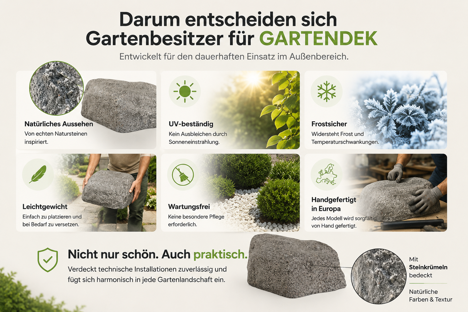 GARTENDEK Abdecksteine – Details