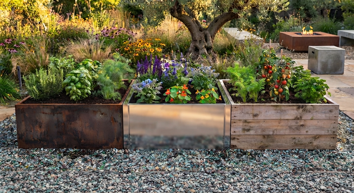 Comparison: galvanised metal raised garden bed as the best alternative to wooden and WPC beds – durable, rust-free and shape-stable