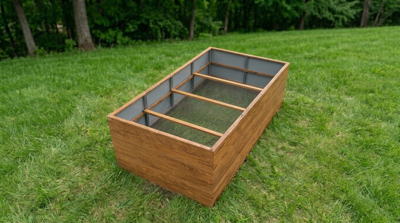 GARTENDEK raised garden bed with protective mole mesh at the bottom – physical barrier against moles, voles and mice